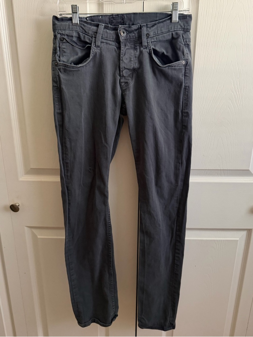 Hudson Jeans Men’s Slim Straight Jeans in Charcoal